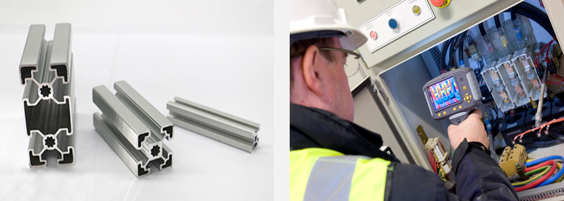 Perfiles de aluminio T-slot, Guias lineales Rexroth, Automatizacion industrial, Energia renovables, Modulos de Hidraulica, neumatica, Servicios mecanizados